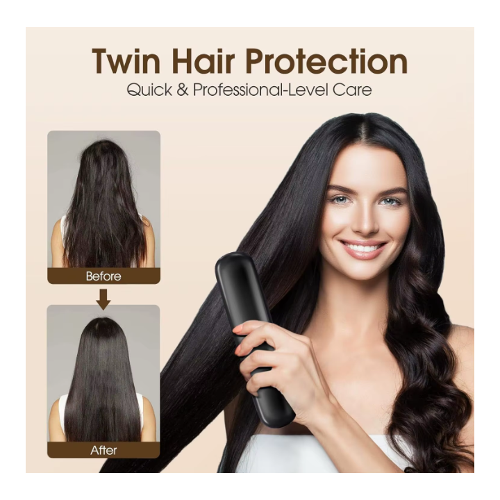 Brosse à lisser les cheveux avec écran LCD